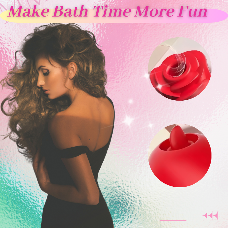 2025 Upgrated Rose Toy for Women: 3-In-1 Rose Vibrator Clitoral Nipple Stimulator With Quiet 6 Sucking, Licking & Vibrating Functions,Pleasure Adult Toy for Her