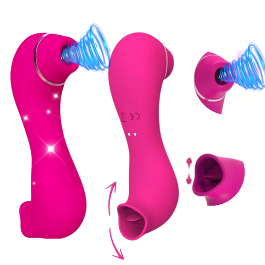 2025 Upgrated Rose Sex Toy for Women: Dual Pleasure Air-Pulse Clitoral Stimulator With Quiet 10 Licking & Sucking Functions, Nipple Teasing Clitoris Masturbating Things for Sexual Pleasure, Adult Toy for Couples