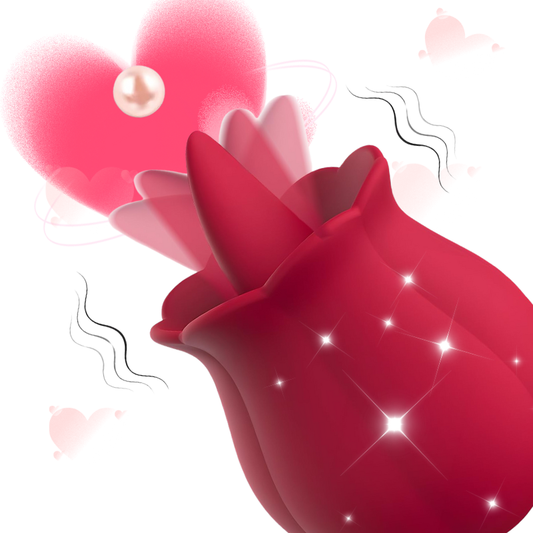 2025 Upgrated Rose Sex Toy for Women: Clitoral Vibrator With Quiet 10 Licking and Vibrating Functions, Nipple Teasing Clitoris Masturbating for Sexual Pleasure Adult Toy for Couples